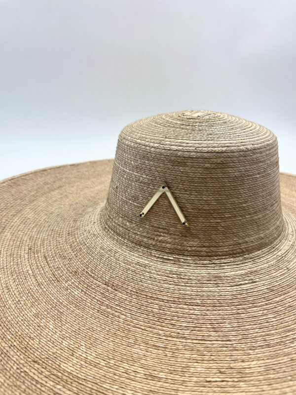 SOMBRERO DE PALMA NATURAL IMAGO DORADO - Imagen 2