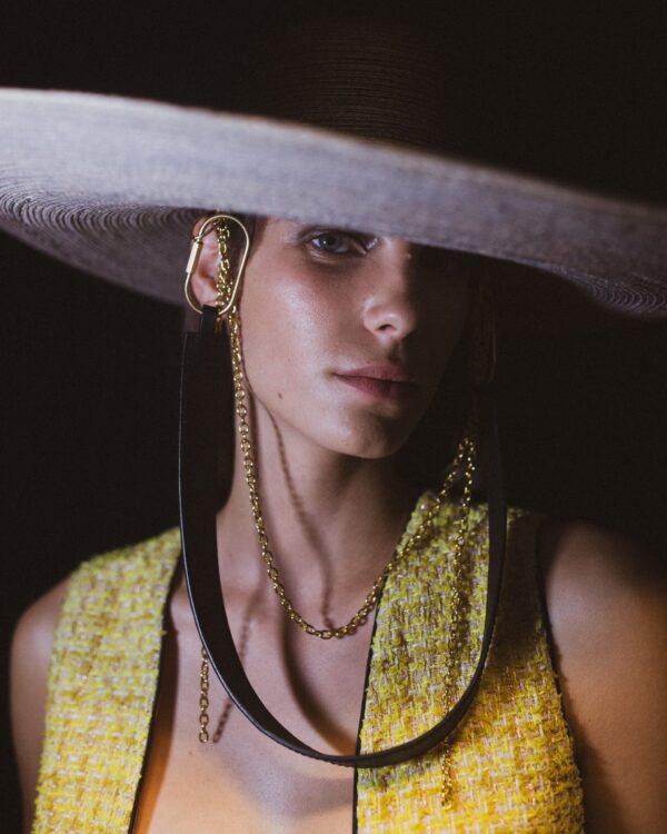 SOMBRERO DE PALMA NATURAL IMAGO DORADO - Imagen 4