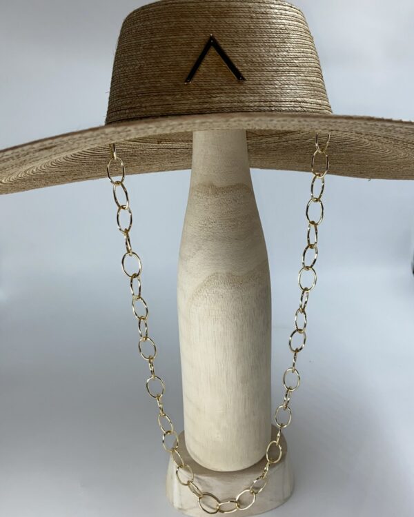 SOMBRERO DE PALMA NATURAL IMAGO DORADO - Imagen 3